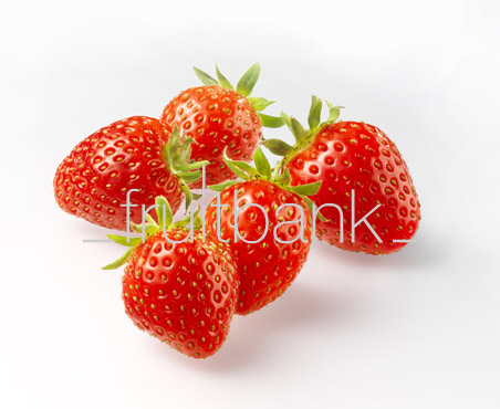 Fruitbank Foto: Fünf Erdbeeren HK013030