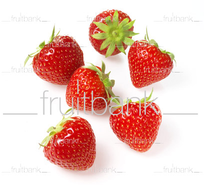 Fruitbank Foto: Sechs Erdbeeren UK013031